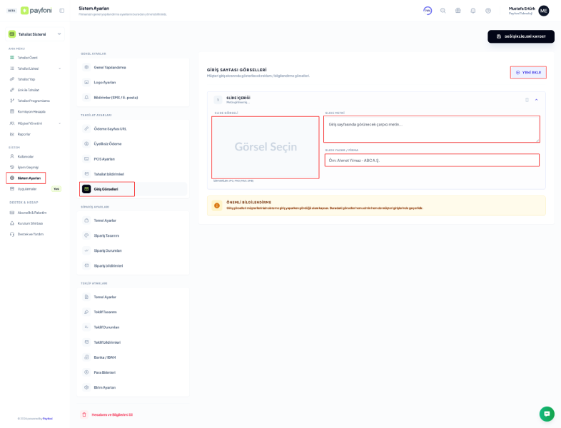 Giriş Sayfası Görselleri