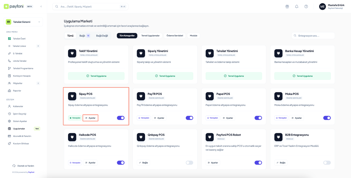 Sanal Pos Firma Seçimi ve Yönetimi
