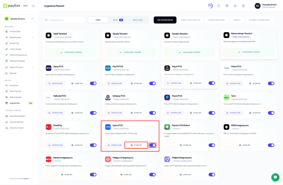 Sanal Pos Firma Seçim ve Ayarları