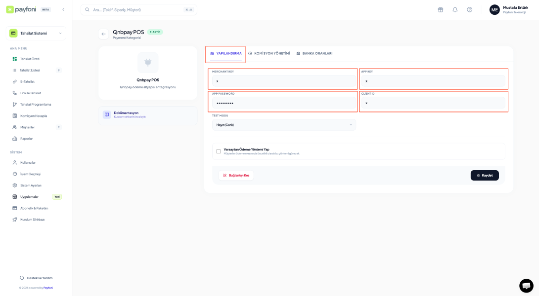 Sanal Pos Entegrasyon
