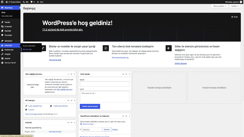 Wordpress Kurulumu